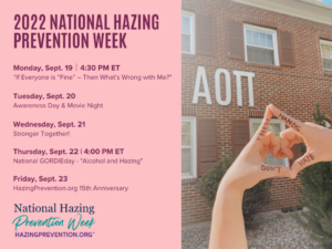 National Hazing Prevention Week 2022